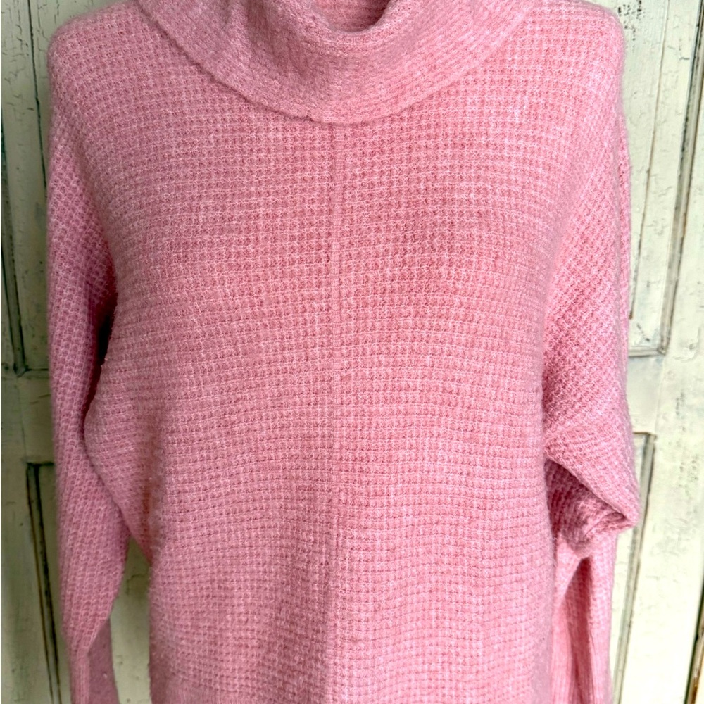 Express Pretty Pink Soft & Cozy Dolman Long Sleeve Cowl Neck Sweater Size Medium